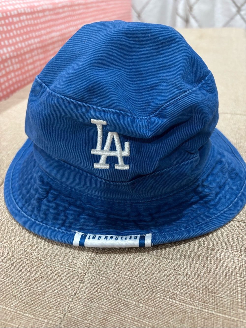 VTG Nike Team Los Angeles Dodgers Bucket Hat Royal Blue Embroidered LA Swoosh